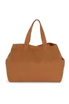 Shoppingtasche aus ausgewaschener Baumwolle Washed Caramel Coffee