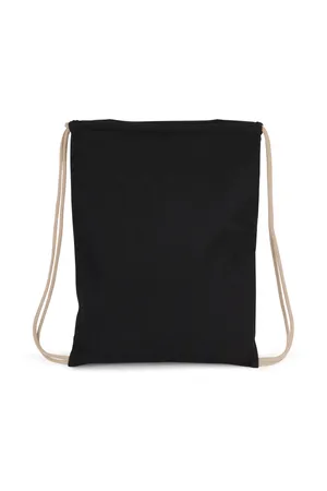 Recycelter Rucksack mit Kordelzugverschluss Black Night