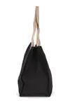 Große recycelte Shoppingtasche mit Seitenfalte Black Night / Hemp