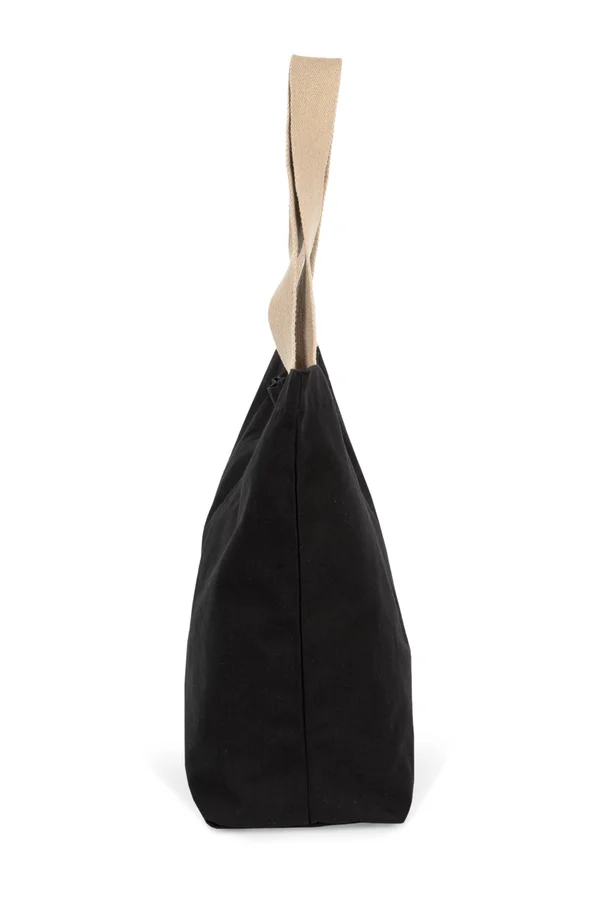 Große Shoppingtasche mit flachem Boden Black Night / Hemp