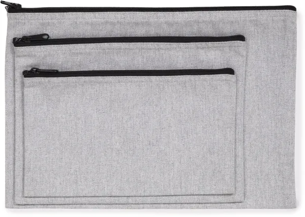 Recycled zipped pouch