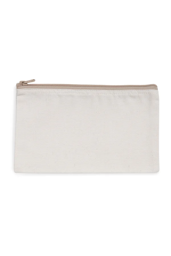 Recycelte kleine Tasche mit Reißverschluss Ecume / Hemp