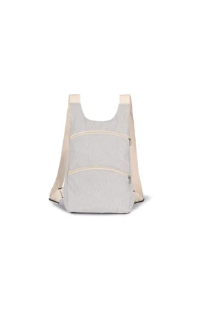 Recycled backpack with anti-theft back pocket