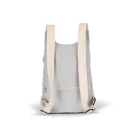 Recycled backpack with anti-theft back pocket