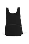 Recycelter Rucksack mit Anti-Diebstahlschutz-Tasche auf der Rückseite Black Night