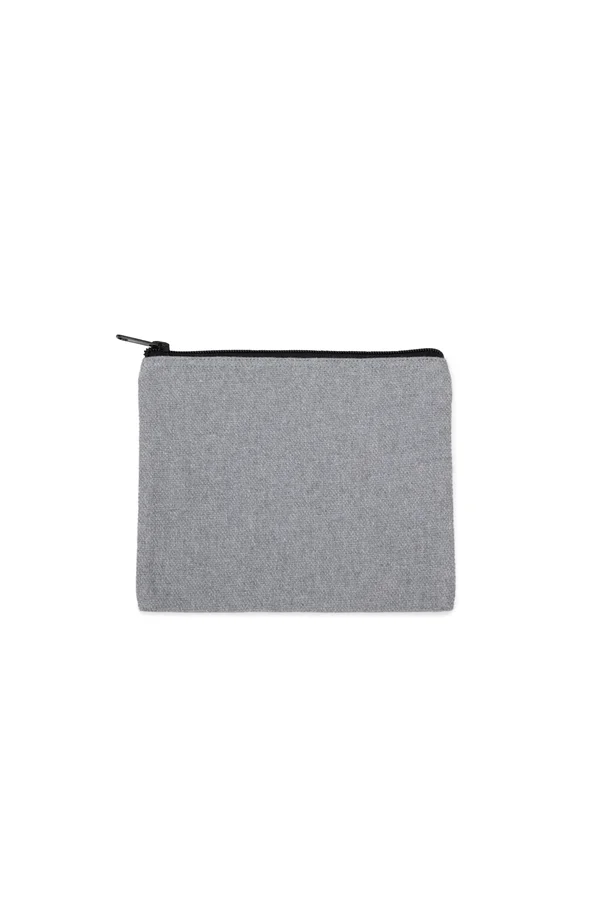 Kulturbeutel aus handgewebtem Canvas Flint Grey