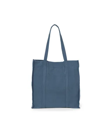 Handgewebte Shoppingtasche aus Canvas Storm Blue