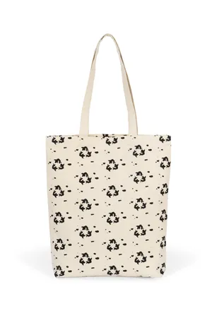Shoppingtasche mit Muster Natural / Black