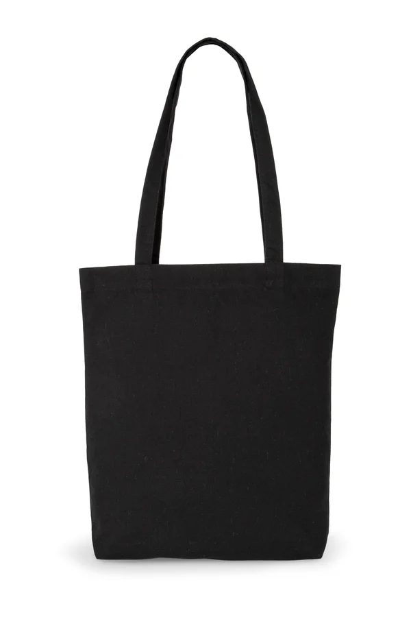Recycelte Tasche im Cabas-Stil „K-loop Project“ Black Jhoot