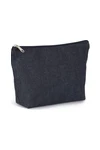 Recycled cotton denim look pouch