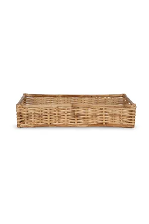 Rechteckiger Korb aus Rattan Rattan