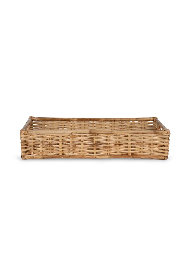Rechteckiger Korb aus Rattan Rattan