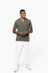 V-neck t-shirt with buttons