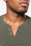 V-neck t-shirt with buttons