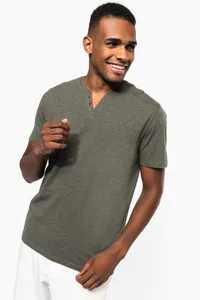 V-neck t-shirt with buttons