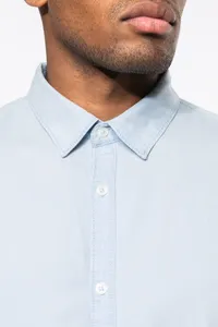 Men's faded shirt in cotton twill