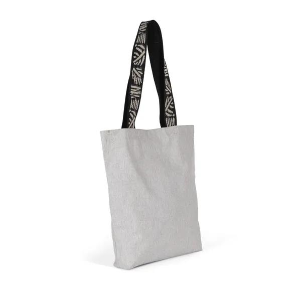 Recycled flat bottom shopping bag