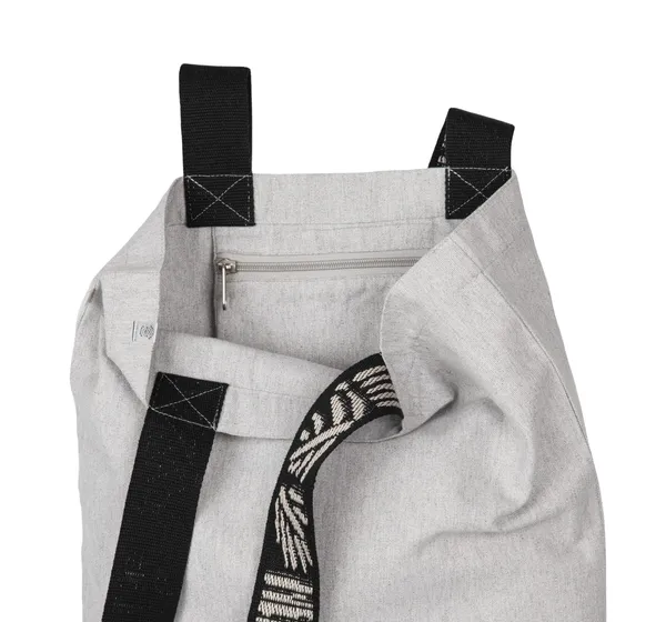 Recycled flat bottom shopping bag