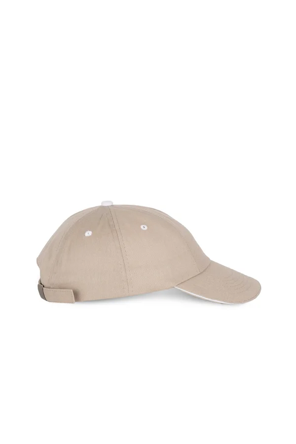 Top - 6-Panel-Kappe Beige / White