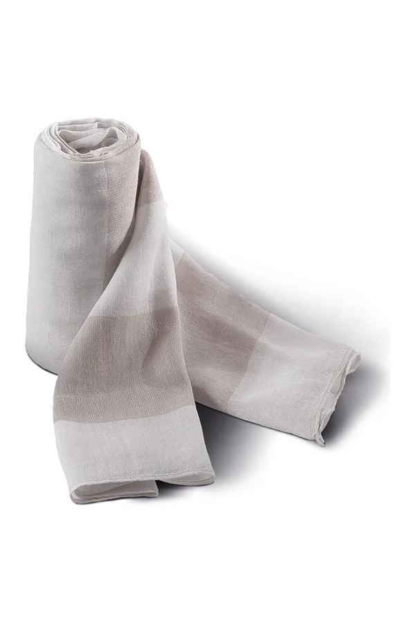 Leichter Baumwollschal Beige / White
