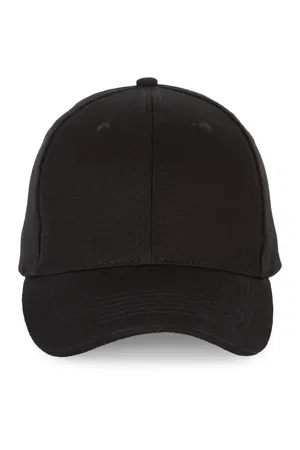 6-Panel-Kappe mit Kontrast-Sandwichschirm Black