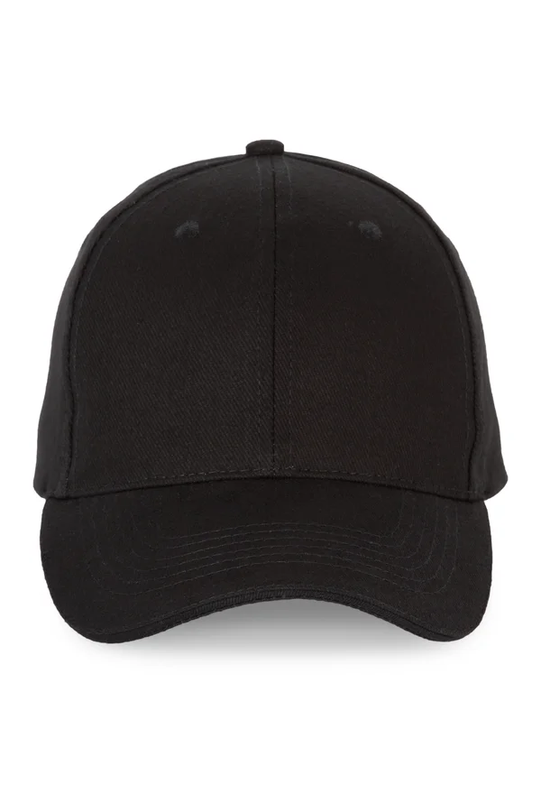 6-Panel-Kappe mit Kontrast-Sandwichschirm Black