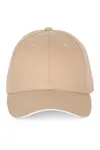 6-Panel-Kappe mit Kontrast-Sandwichschirm Beige / White