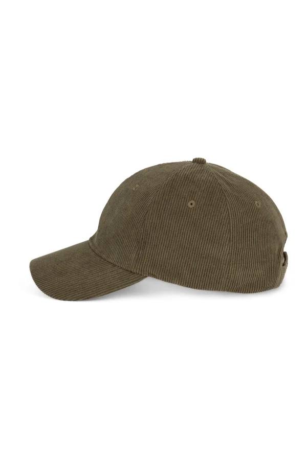 Kappe aus Samt – 6 Panels Dark Olive