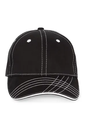 Fashion 6-Panel-Kappe Black / White