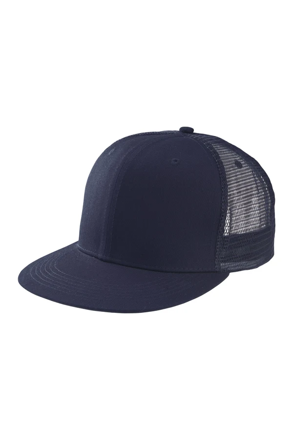 Trucker-Cap - 6-Panels-Kappe, Flachschirm
