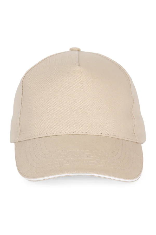 5-Panel-Kappe - Sandwichschirm Beige / White