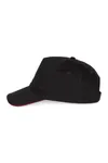 5-Panel-Kappe - Kontrast-Sandwichschirm Black / Red