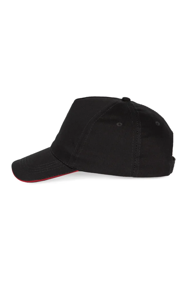 5-Panel-Kappe - Kontrast-Sandwichschirm Black / Red