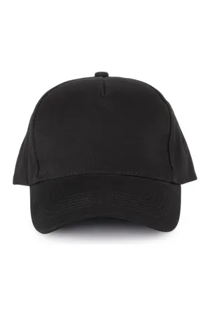 5-Panel-Cap aus Bio-Baumwolle Black