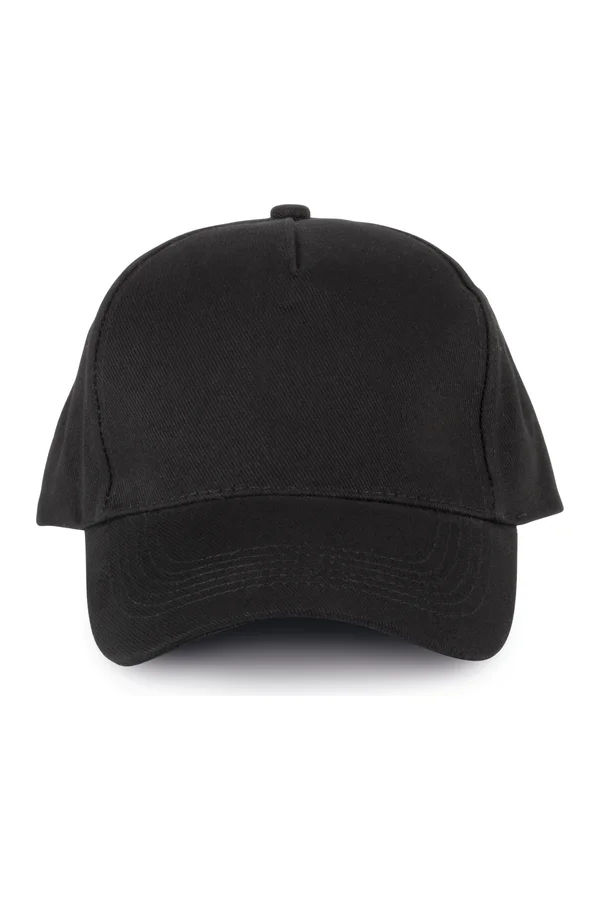 5-Panel-Cap aus Bio-Baumwolle Black