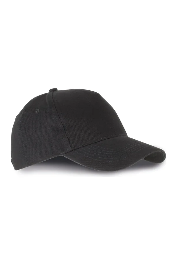 5-Panel-Cap aus Bio-Baumwolle Black
