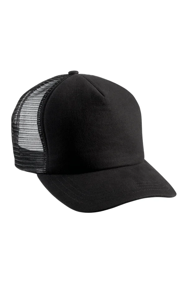 5-Panel Trucker-Kappe Mesh Black