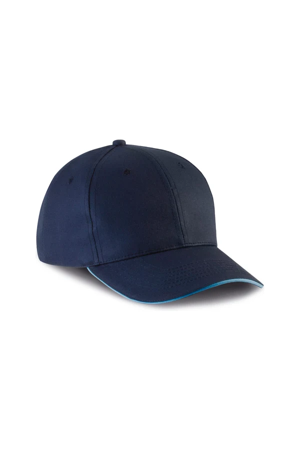 6-Panel-Kappe mit Kontrast-Sandwichschirm