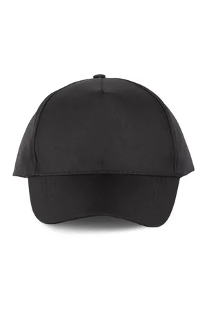 Polyester-Sportkappe mit 5 Panels Black