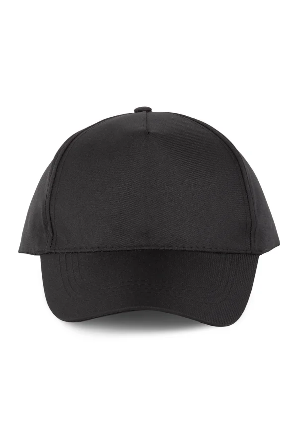 Polyester-Sportkappe mit 5 Panels Black