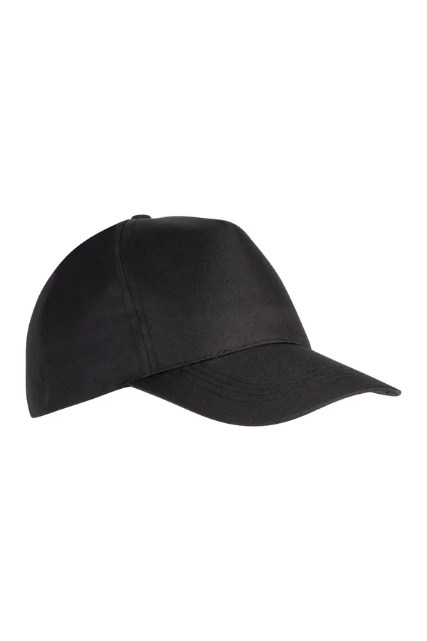 Polyester-Sportkappe mit 5 Panels Black