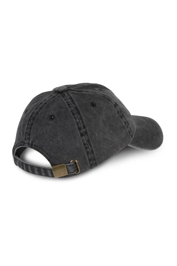 Vintage Cap mit 6 Panels Washed black