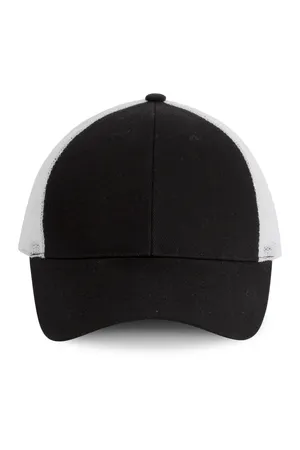 6-Panel-Trucker-Kappe Black / White