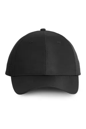 6-Panel-Kappe mit perforierten Panels Black