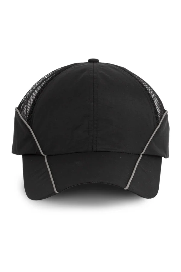6-Panel-Kappe mit weichem Mesh Black / Silver