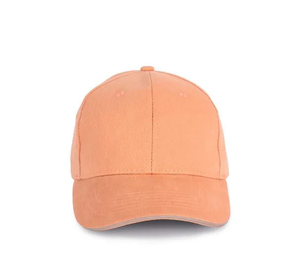 Cap in organic cotton with contrasting sandwich peak - 6 panels