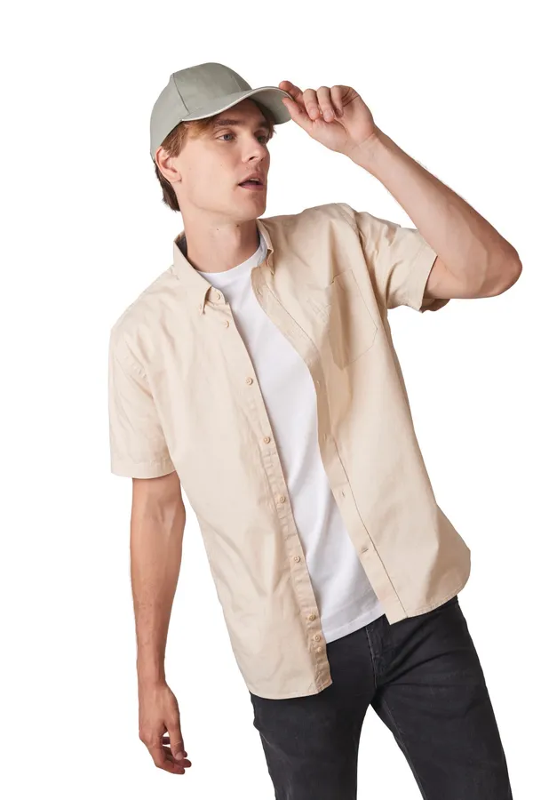 Cap in organic cotton with contrasting sandwich peak - 6 panels
