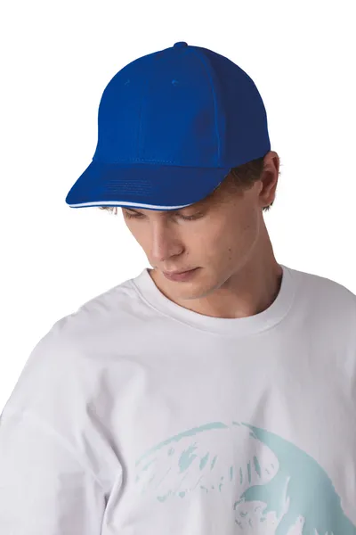 Baseball 6-panel cap with sandwich peak