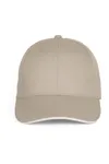 Baseball-Kappe mit Sandwichstruktur – 6 Panels Beige / White