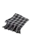 Schultertuch mit Fransen Dark Grey / Light Grey